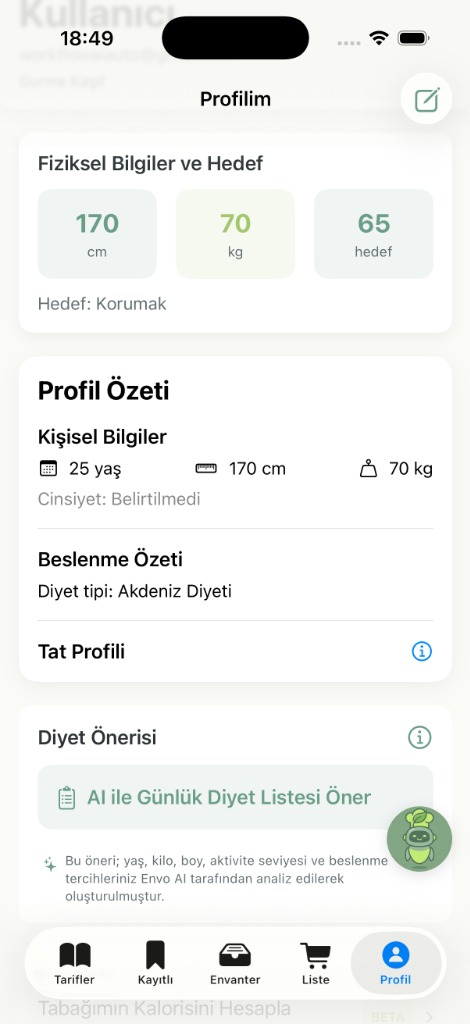 Kişiselleştirilmiş Profil